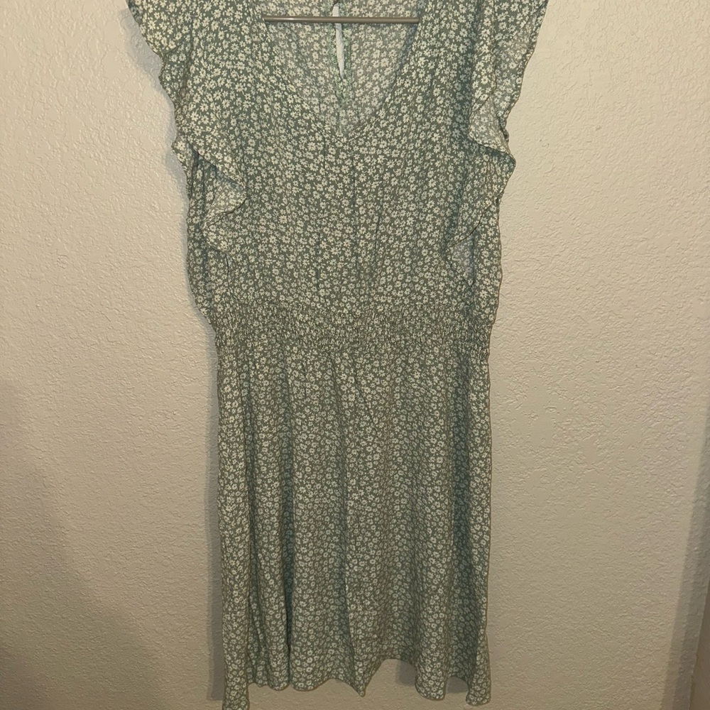 Veveret Floral Green Dress